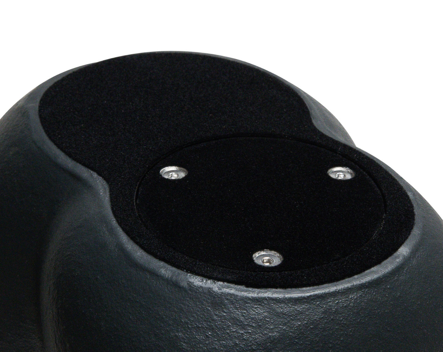 Detail van de sluiting van de kleine donkerblauwe Embrace urn – modern Nederlands design
